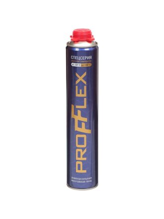 Пена монтажная Profflex, Спецсерия, профессиональная, 60 л, 750 мл, 770 г, всесезонная, 00072