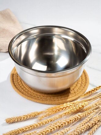 Миска нержавеющая сталь, 1.6 л, 20 см, круглая, B020159