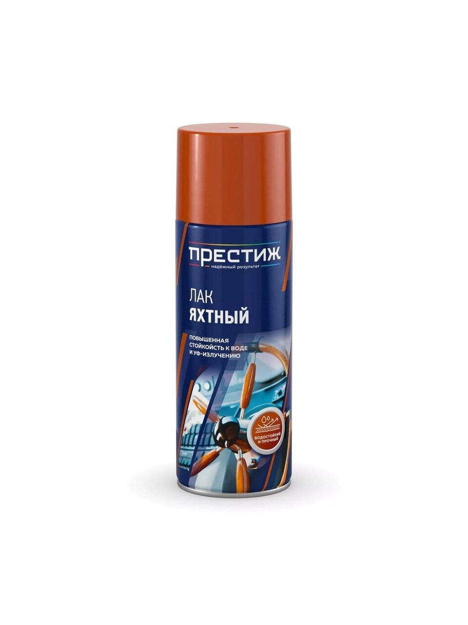 Лак аэрозольный, Престиж, яхтный, матовый, алкидно-уретановый, для внутренних и наружных работ, 0.52 л