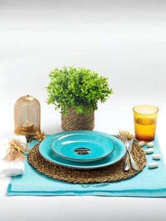 Тарелка суповая, керамика, 21 см, круглая, Laguna, Domenik, DM6002/DM6002-1