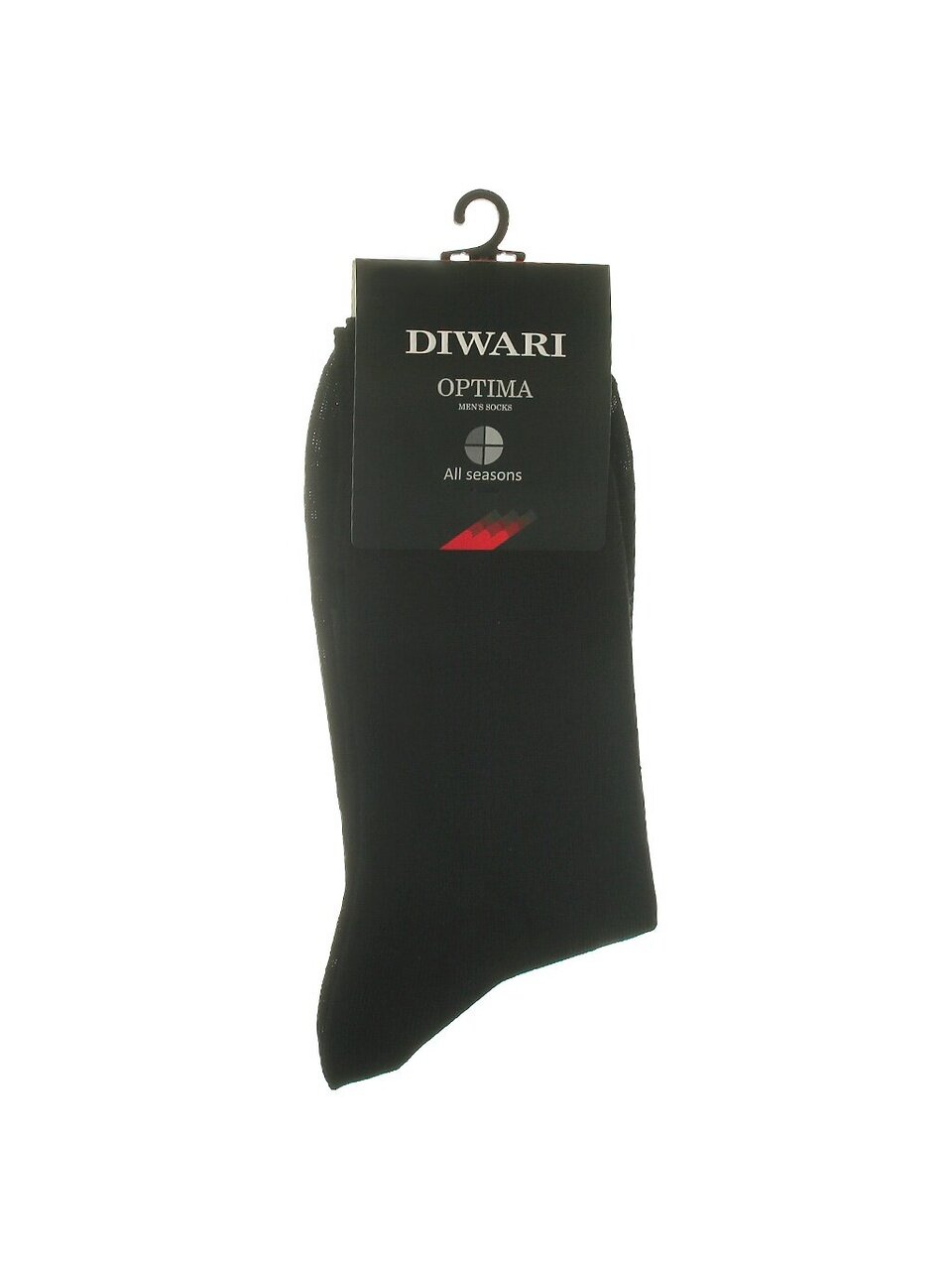 Носки для мужчин, хлопок, Diwari, Optima, 000, черные, р. 27, 7С-43СП