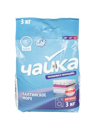 Стиральный порошок Чайка, 3 кг, автомат, универсальный, Балтийское море