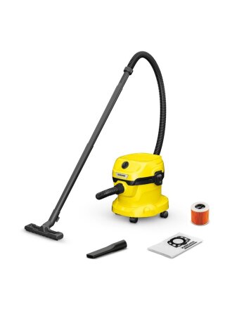 Пылесос Karcher, WD 2 Plus V-12/4/18/C, 1000 Вт, с мешком, 12 л, сухая и влажная уборка