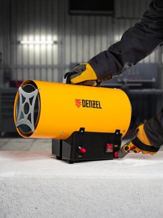 Пушка тепловая газовая, Denzel, GHG-10, 10 кВт, 300 м³/ч, 1 режим, круглая, 96476