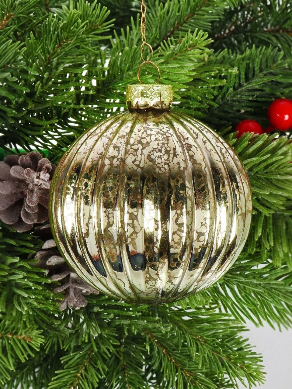 Елочное украшение золото, 8 см, SYCD-2304