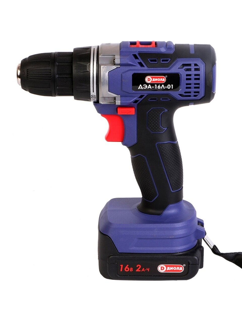 Дрель-шуруповерт аккумуляторный, Диолд, ДЭА-16Л-01, бесщеточный, 16 В, кейс, 10022158