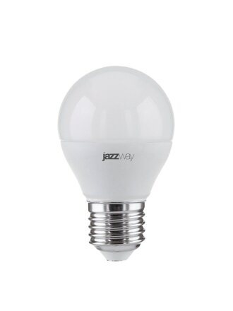 Лампа светодиодная E27, 5 Вт, шар, 4000 К, свет белый, JazzWay, PLED- ECO, 1036988A