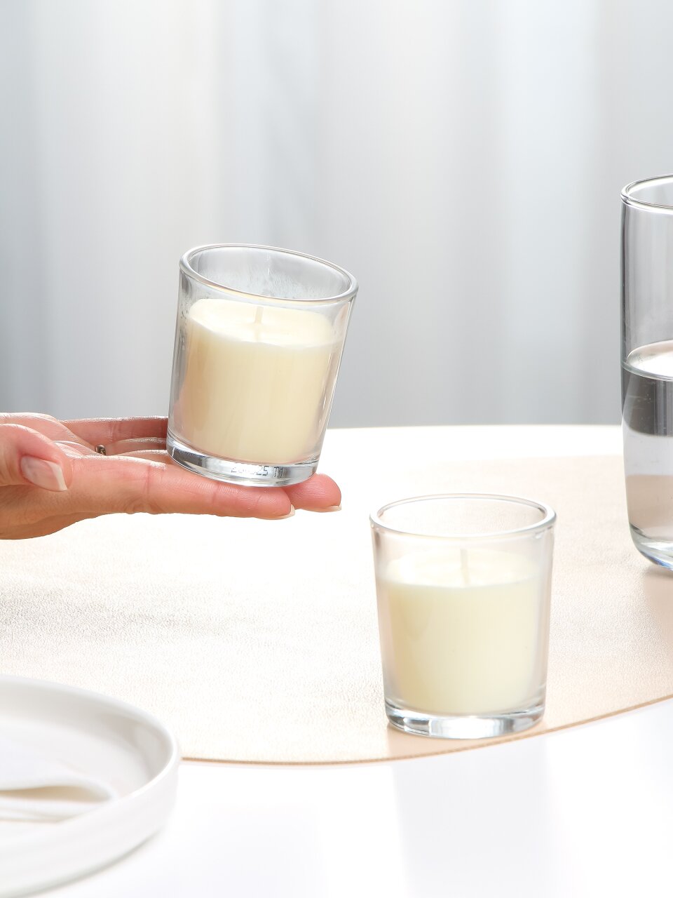 Набор свечей в стакане, 2 шт, Lumar, Кокос, ароматизированные, 2х6.6х5.8 см, 902915