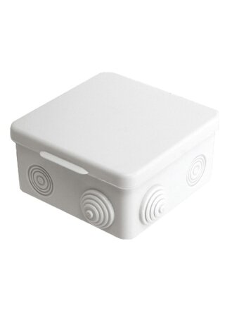 Коробка распаячная, открытая, 100х100х55 мм, TDM Electric, с крышкой, 8 входов, IP54, SQ1401-0513