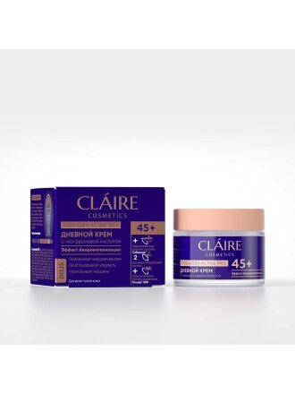 Крем для лица, Claire Cosmetics, Collagen Active Pro, дневной, антивозрастной, 45+, 50 мл