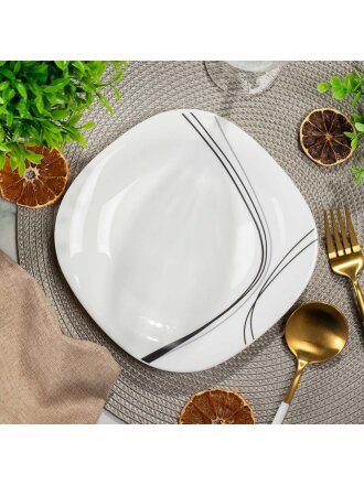 Тарелка десертная, стеклокерамика, 19 см, квадратная, Токио, Daniks, FFP-85-K1306-2/NFP85T