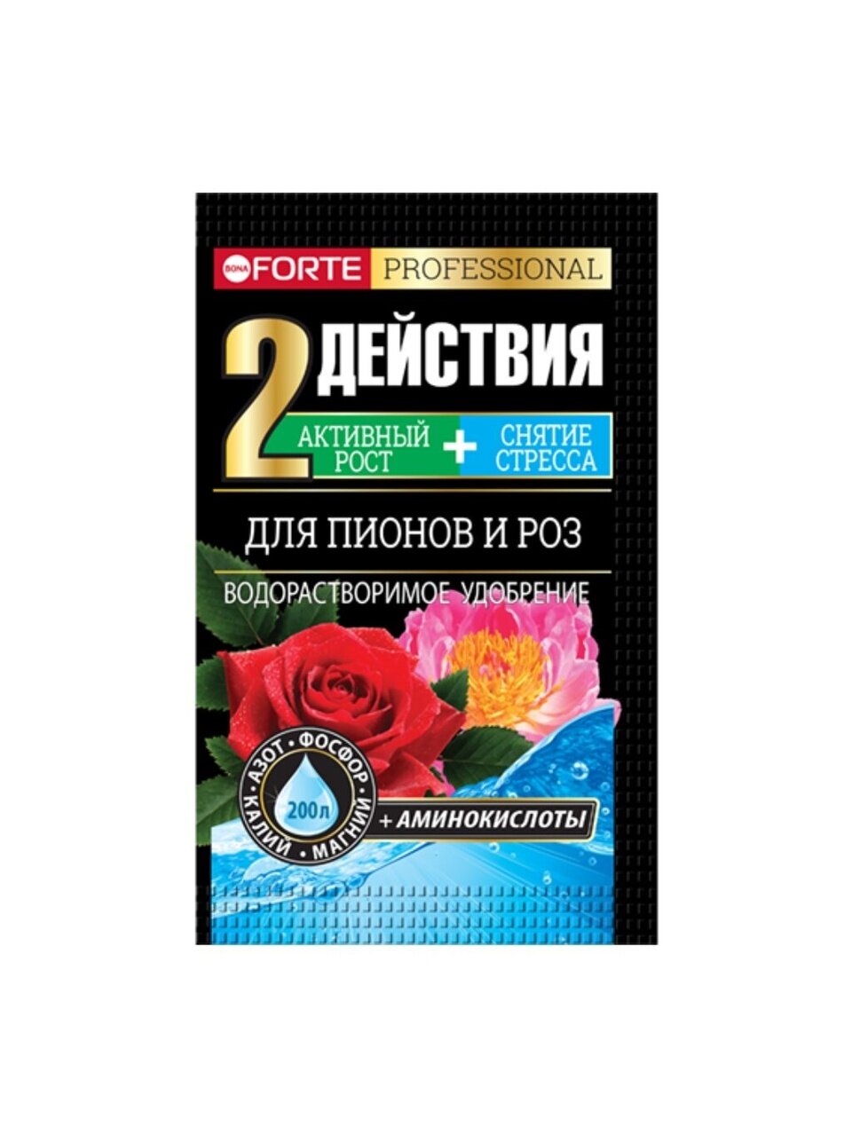 Удобрение для пионов и роз, порошок, 100 г, Bona Forte