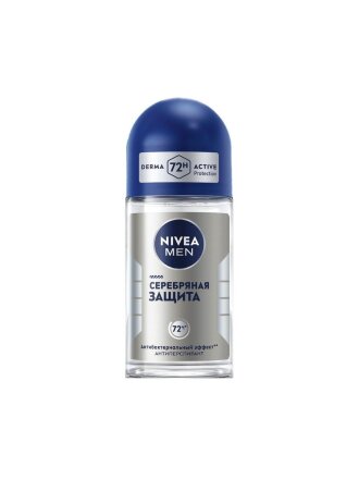 Дезодорант Nivea, Серебряная защита, для мужчин, ролик, 50 мл