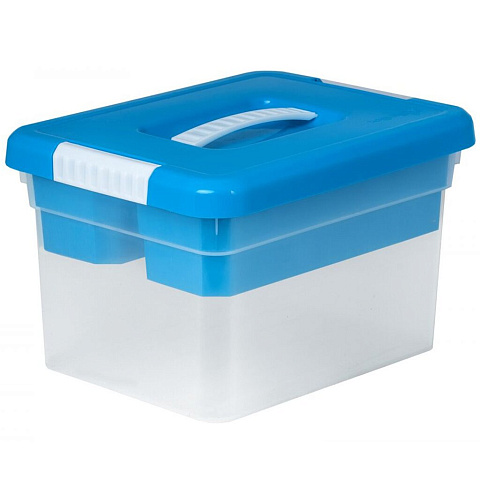 Ящик-органайзер для инструментов, 25х20х15.7 см, пластик, FunBox, Standart, с лотком, в ассортименте, FB2052