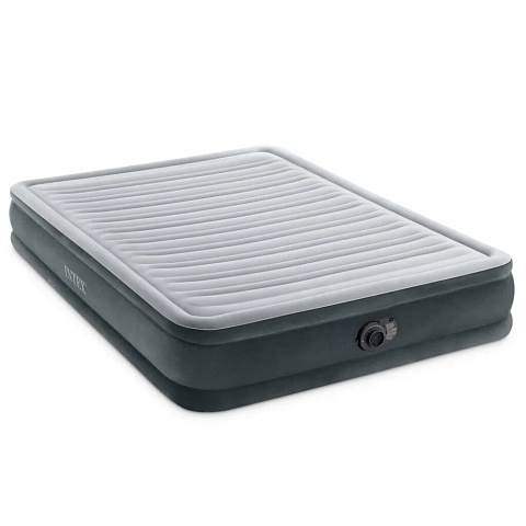 Кровать надувная Intex, 203х152х33 см, Comfort-Plush Mid Rise, 67770ND, насос встроенный, электрический, флокированная, 273 кг