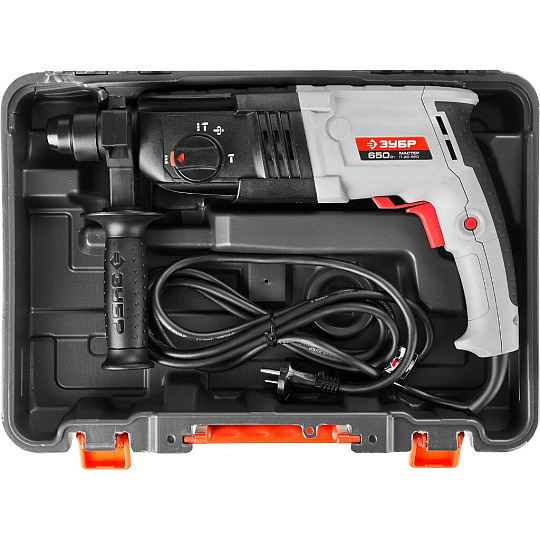 Перфоратор Зубр, П-22-650, SDS-Plus, 650 Вт, 2.3 Дж, 3 режима, с кейсом