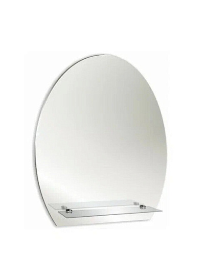 ВК Зеркало 490*580мм Комфорт Уют с полкой 4мм, фурнитура для полочки, крепеж 67