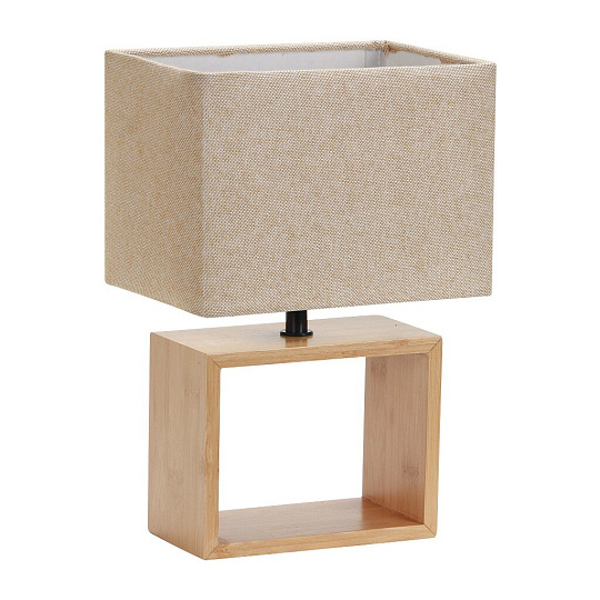 Светильник настольный E27, 40 Вт, светло-серый, Uniel, UML-B401 LIGHT GREY/WOOD, UL-00010956