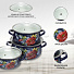 Набор посуды эмалированная сталь, 6 предметов, кастрюли 2,3,4 л, Керченский металлургический завод, Апрель-Экстра - фото 3