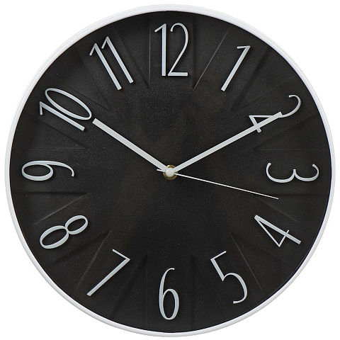 Часы настенные, 30 см, круглые, пластик, стекло, Y6-6064