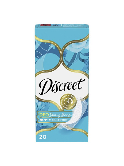 Прокладки женские Discreet, Deo Spring Breeze Single, ежедневные, 20 шт