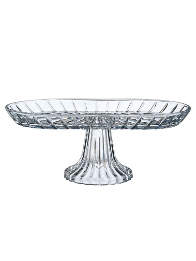 Блюдо стекло, овальное, 14х28х12 см, на ножке, Lefard, 675-130