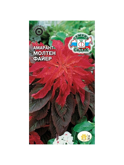 Семена Цветы, Амарант, Молтен файер, 0.25 г, цветная упаковка, Седек