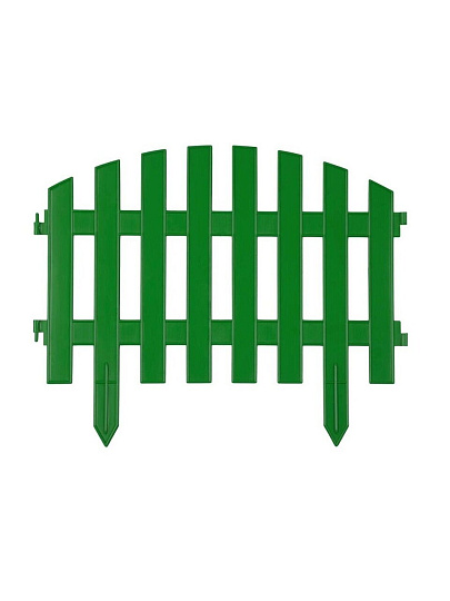 Забор декоративный пластмасса, Palisad, №2, 28х300 см, зеленый, ЗД02