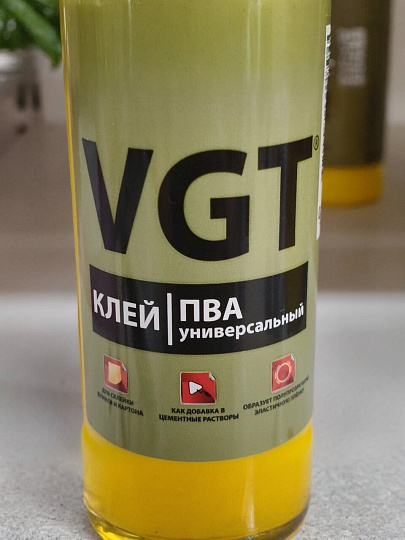 Клей ПВА VGT, универсальный, однокомпонентный, 100 г, 1154