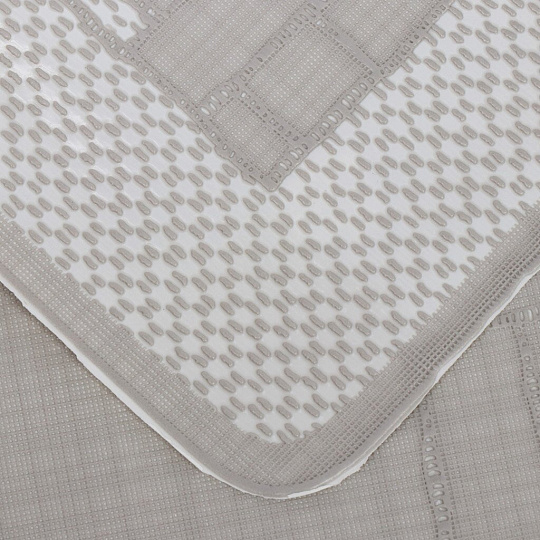 Скатерть 137х183 см, ПВХ, Linen, серая, ST-1116G