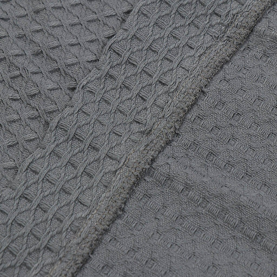 Халат унисекс, вафельный, 100% хлопок, серый, XL-XXL, 52-54, Barkas, AI-0106020