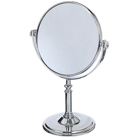 Зеркало настольное круглое JC-9303, 27.5х18 см (диаметр 15 см), двустороннее, в ассортименте