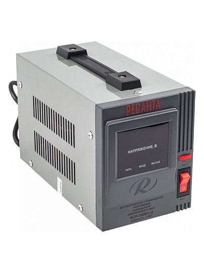 Стабилизатор напряжения Ресанта, ACH-1000/1-Ц, 1 кВт, 140-260 В, 63/6/2