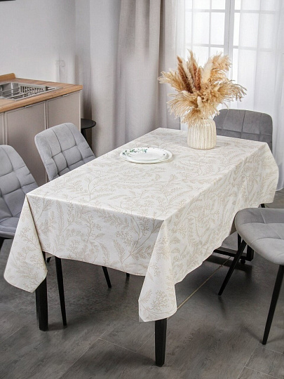 Скатерть Silvano, Элегия, 1.39х1.6 м, ПВХ на тканевой основе, PW195-R1049-1