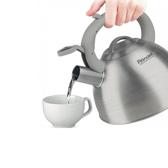 Чайник из нержавеющей стали Rondell Balance RDS-434 со свистком, 3 л