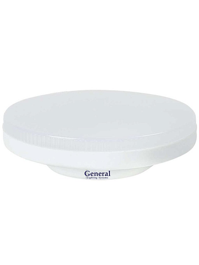 Лампа светодиодная GX53, 12 Вт, 230 В, таблетка, 6500 К, холодный белый свет, General Lighting Systems, GLDEN-GX53, 685300