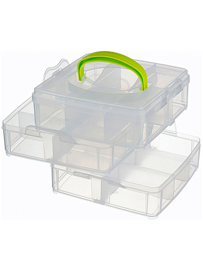 Органайзер для мелочей, 16.3x14x15.5 см, пластик, Idea, трехъярусный, М 2960