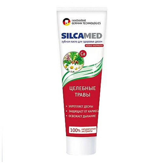 Зубная паста Silcamed, Целебные травы, 130 г