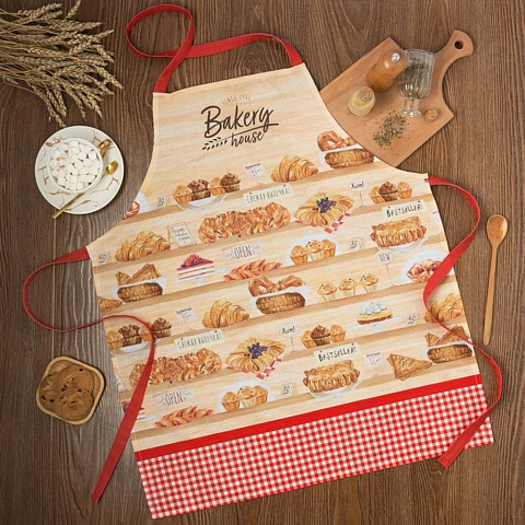 Фартук «Этель» Bakery house 70х60 см, 100% хлопок, репс 210 г/м2, 4645874