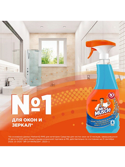 Средство для стекол Мистер Мускул, 500 мл, с курком, со спиртом, 164745/659810