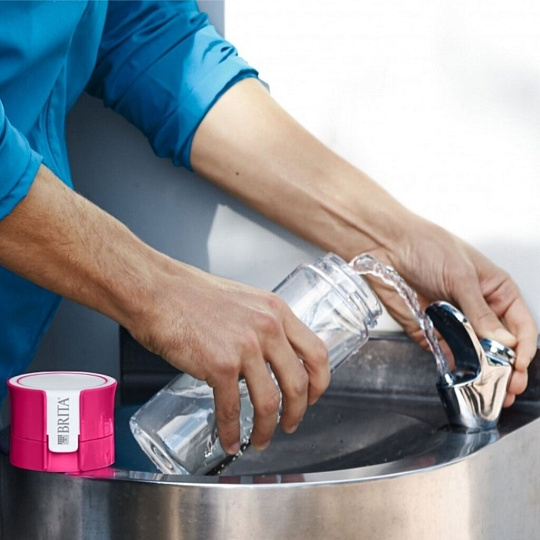 Фильтр-бутылка Brita, Fill&Go Vital, для холодной воды, 1 ступ, 0.6 л, розовый, 1021525