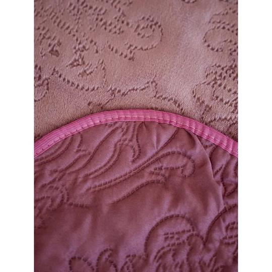 Покрывало евро, 250х225 см, микрофибра, мех, двухстороннее, Marianna, Элит, пудровое, М13-ПК-ЭЛМ-250-225