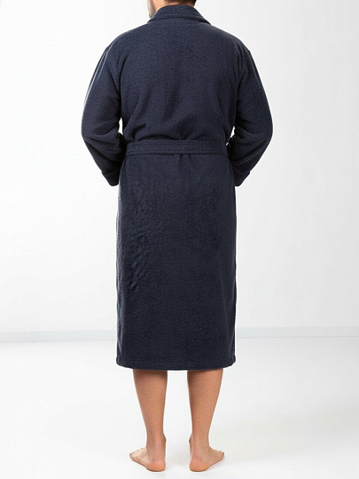 Халат мужской, махровый, 100% хлопок, темно-серый, XL-XXL, 52-54, Silvano