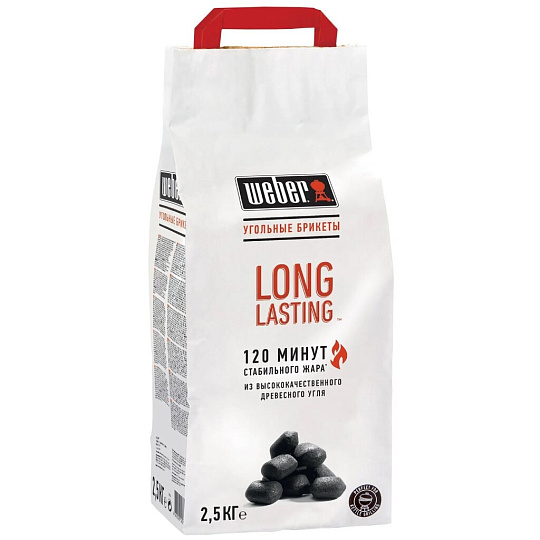 Брикеты древесноугольные 2.5 кг, Weber, Long Lasting, 17759