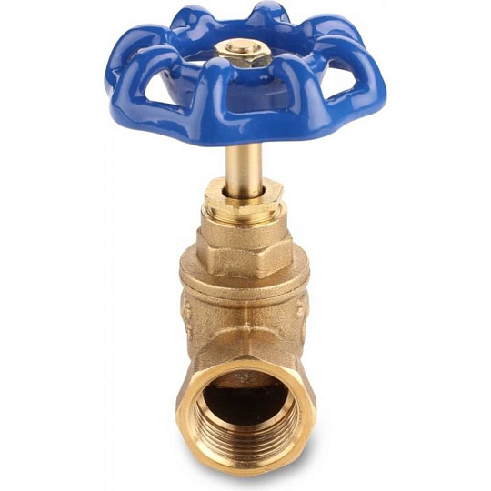 Вентиль для воды, 1/2", г-г, синий, AquaLink