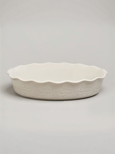 Форма для запекания керамика, 23.5х32х7 см, 1.9 л, овальная, Agness, Beige, 780-125