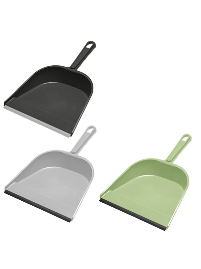 Совок для мусора, пластик, с резиновой кромкой, пластиковая ручка, в ассортименте, York, 061020