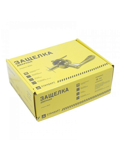 Защелка врезная, Стандарт, 8901 PS BL, 13392, пустая, черная