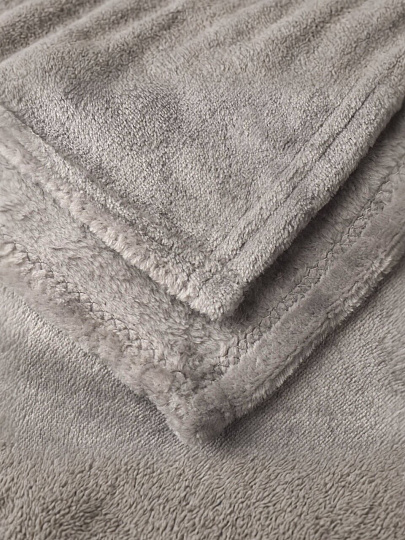 Плед 1.5-спальный, 120х150 см, микрофибра, 100% полиэстер, Silvano, серый, однотонный