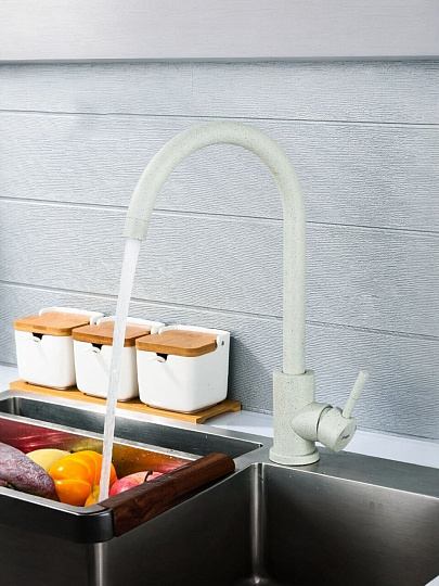 Смеситель для кухни, Frap, с картриджем, светло-серый, F40899-2